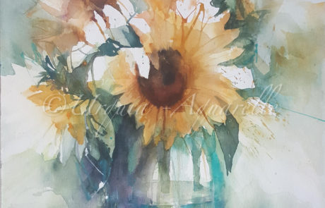 urquias-aquarelle Sonnenblummen Clase