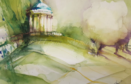 urquias-aquarelle-Englischer Garten 1 30 x 40