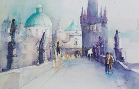 urquias-aquarelle-Prag 1 30 x 40