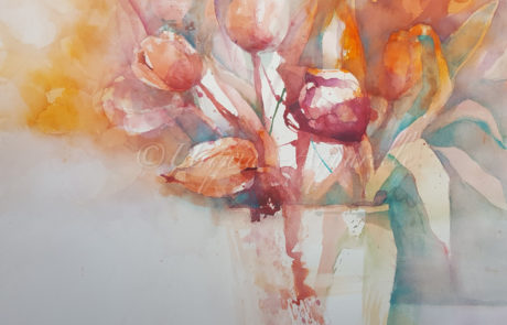 urquias-aquarelle-Warme Tulpen