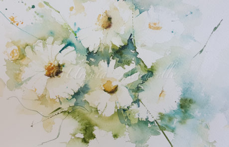 urquia-aquarelle-Weise- Blumen