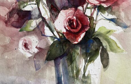 Rote Rosen 48 x 36 cm